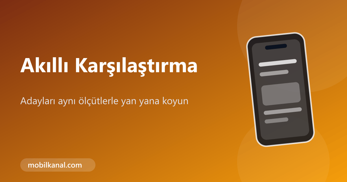 Telefon özelliklerini yan yana karşılaştırma görseli